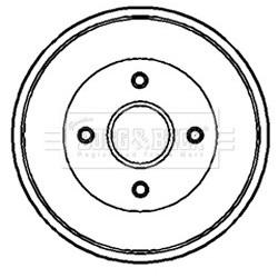 Brake Drum BORG & BECK BBR7087 OE Ref 7700827866