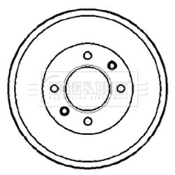 Brake Drum BORG & BECK BBR7088 OE Ref 91509908