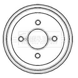 Brake Drum BORG & BECK BBR7095