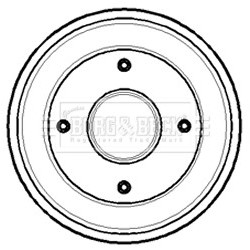 Brake Drum BORG & BECK BBR7099 OE Ref 4247 44