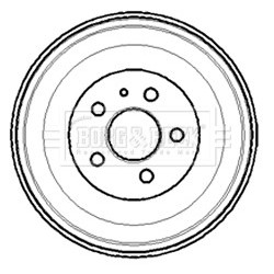 Brake Drum BORG & BECK BBR7100 OE Ref 1471288282