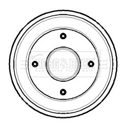 Brake Drum BORG & BECK BBR7105 OE Ref 424734