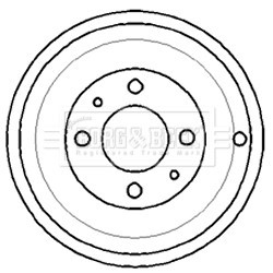 Brake Drum BORG & BECK BBR7109 OE Ref 60813016