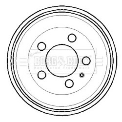 Brake Drum BORG & BECK BBR7114 OE Ref 6Q0 609 617
