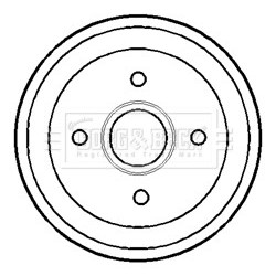 Brake Drum BORG & BECK BBR7116 OE Ref 4704595