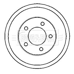 Brake Drum BORG & BECK BBR7117 OE Ref 1334975