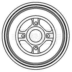 Brake Drum BORG & BECK BBR7119 OE Ref 432004255R