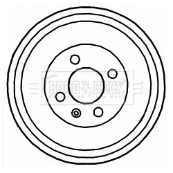 Brake Drum BORG & BECK BBR7121 OE Ref 6K9609617