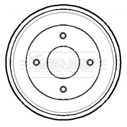 Brake Drum BORG & BECK BBR7129 OE Ref 6837963