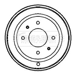 Brake Drum BORG & BECK BBR7132 OE Ref 60813016