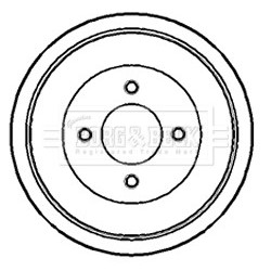 Brake Drum BORG & BECK BBR7133 OE Ref 432062F010