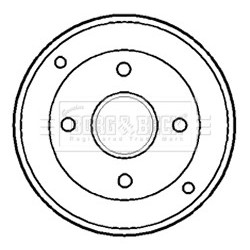 Brake Drum BORG & BECK BBR7134 OE Ref 7700419824