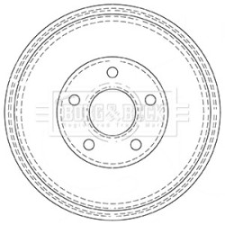 Brake Drum BORG & BECK BBR7137 OE Ref 424740