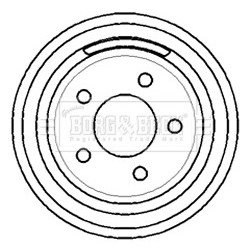 Brake Drum BORG & BECK BBR7142 OE Ref 52005350