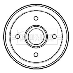 Brake Drum BORG & BECK BBR7144 OE Ref 96318925