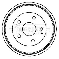 Brake Drum BORG & BECK BBR7147 OE Ref 4243187401000
