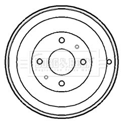 Brake Drum BORG & BECK BBR7148 OE Ref 60814839