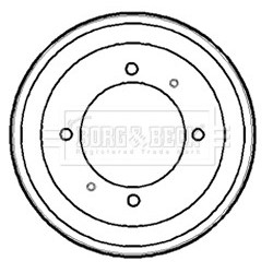 Brake Drum BORG & BECK BBR7153 OE Ref 5841122010