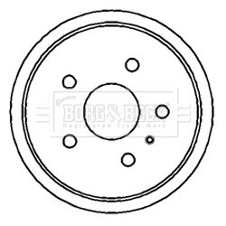 Brake Drum BORG & BECK BBR7159 OE Ref 168423020105