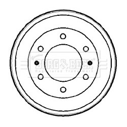 Brake Drum BORG & BECK BBR7163 OE Ref 432060F001