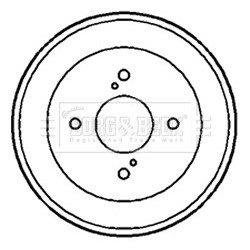 Brake Drum BORG & BECK BBR7167 OE Ref 4243120250
