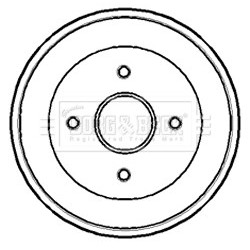 Brake Drum BORG & BECK BBR7168 OE Ref 4320000QAF