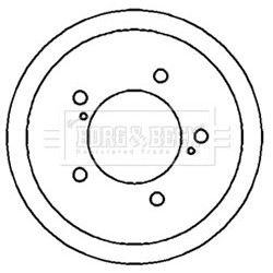 Brake Drum BORG & BECK BBR7178 OE Ref 4351177E00