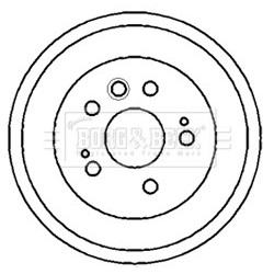 Brake Drum BORG & BECK BBR7180 OE Ref 4343144010