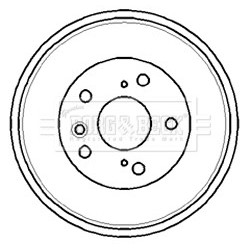 Brake Drum BORG & BECK BBR7181 OE Ref 4243142010