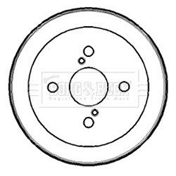 Brake Drum BORG & BECK BBR7182 OE Ref 4243152020