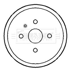 Brake Drum BORG & BECK BBR7183 OE Ref 6E0609617