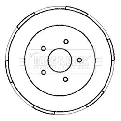 Brake Drum BORG & BECK BBR7186 OE Ref 4041429