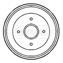 Brake Drum BORG & BECK BBR7188 OE Ref 1057814