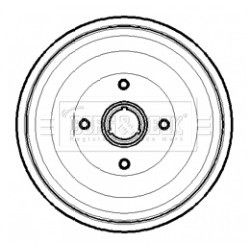 Brake Drum BORG & BECK BBR7189 OE Ref 6K9501615