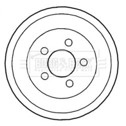 Brake Drum BORG & BECK BBR7191 OE Ref 4683664