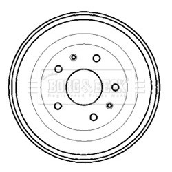 Brake Drum BORG & BECK BBR7193 OE Ref HRC2712