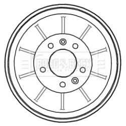 Brake Drum BORG & BECK BBR7203 OE Ref 424756