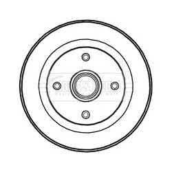 Brake Drum BORG & BECK BBR7208 OE Ref 0K30A-26-251A
