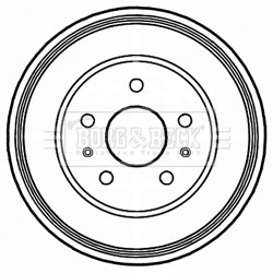 Brake Drum BORG & BECK BBR7212 OE Ref 1458826