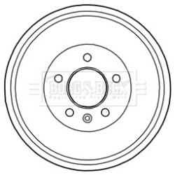Brake Drum BORG & BECK BBR7216