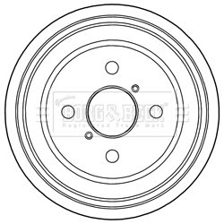 Brake Drum BORG & BECK BBR7217 OE Ref 42431-0D030