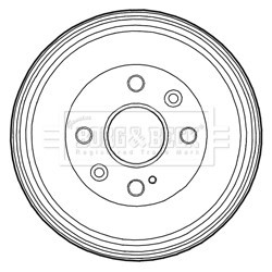 Brake Drum BORG & BECK BBR7223 OE Ref DF7126251