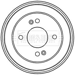 Brake Drum BORG & BECK BBR7224 OE Ref 5841107000