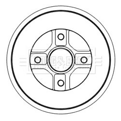 Brake Drum BORG & BECK BBR7225 OE Ref 82 00 672 836