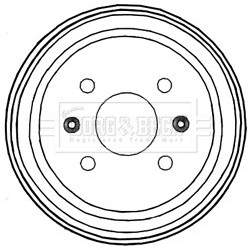 Brake Drum BORG & BECK BBR7228 OE Ref 96386901
