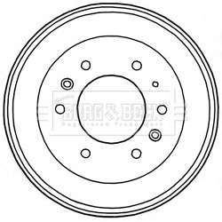 Brake Drum BORG & BECK BBR7230 OE Ref 3780207