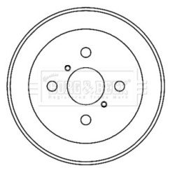 Brake Drum BORG & BECK BBR7231 OE Ref 42431-0D010