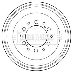 Brake Drum BORG & BECK BBR7232 OE Ref 42431-35110