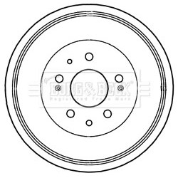 Brake Drum BORG & BECK BBR7233 OE Ref 42431-35151