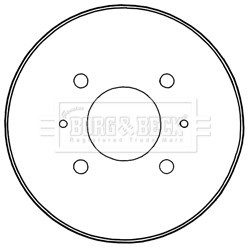 Brake Drum BORG & BECK BBR7235 OE Ref 4544230101